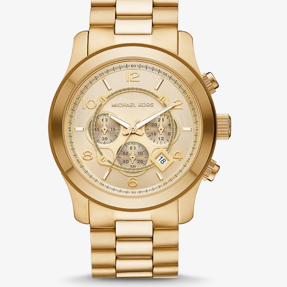 Michael Kors Oversized Runway Gold-Tone Watch